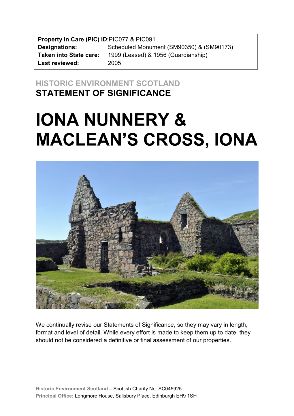Iona Nunnery & Maclean's Cross, Iona