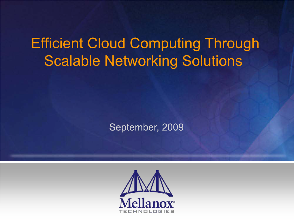 Efficient Cloud Computing Through Scalable Networking Solutions