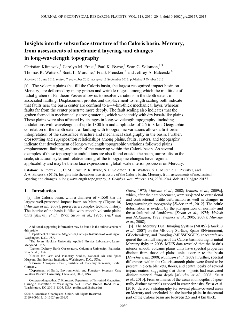 Insights Into the Subsurface Structure of the Caloris Basin, Mercury, from Assessments of Mechanical Layering and Changes In