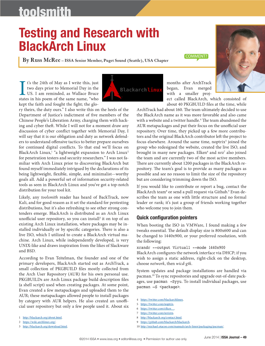 Testing and Research with Blackarch Linux Toolsmith