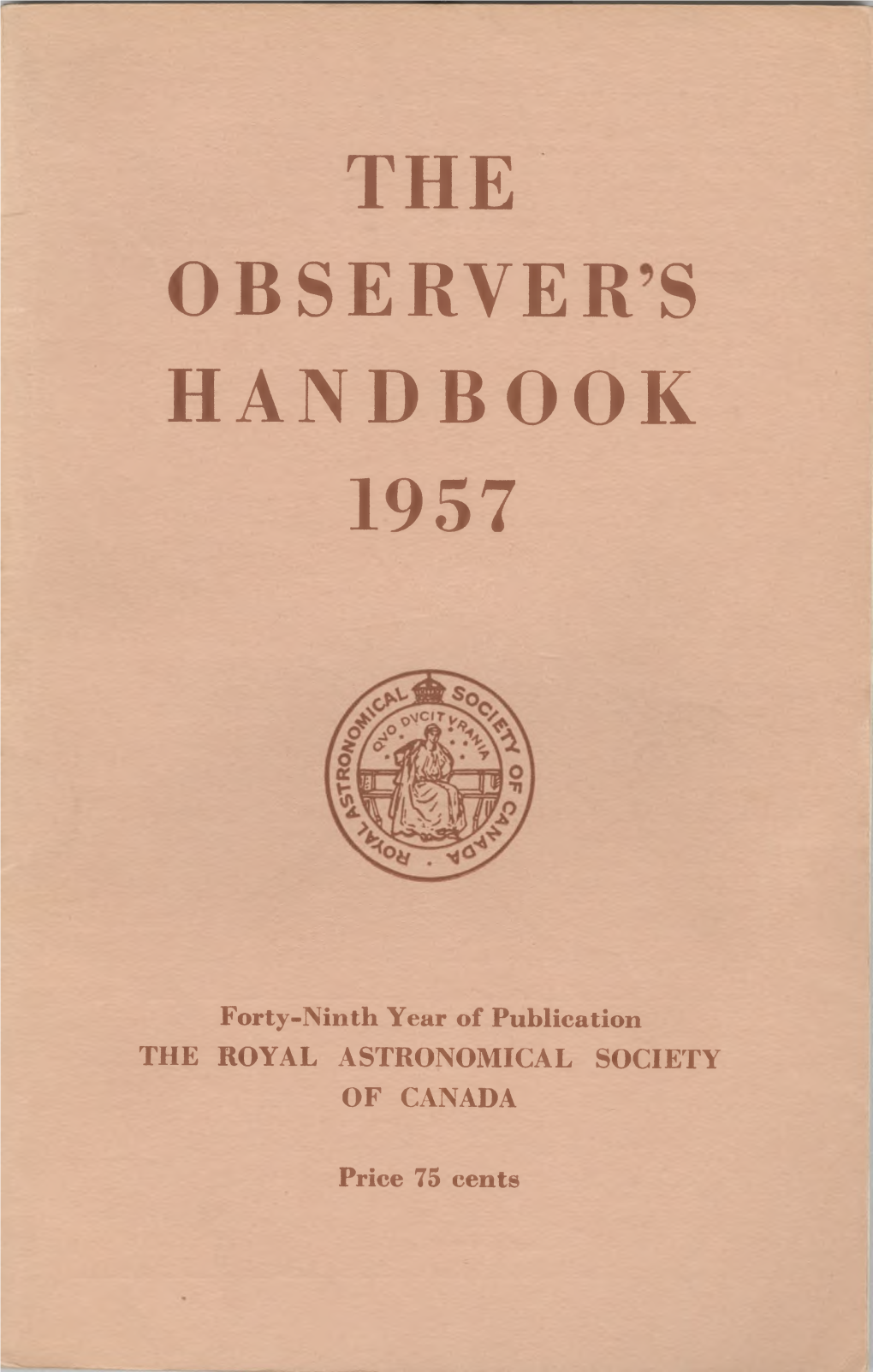 The Observer's Handbook 1957