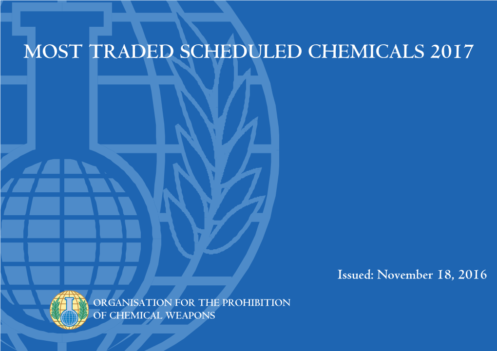 Most Traded Scheduled Chemicals 2017