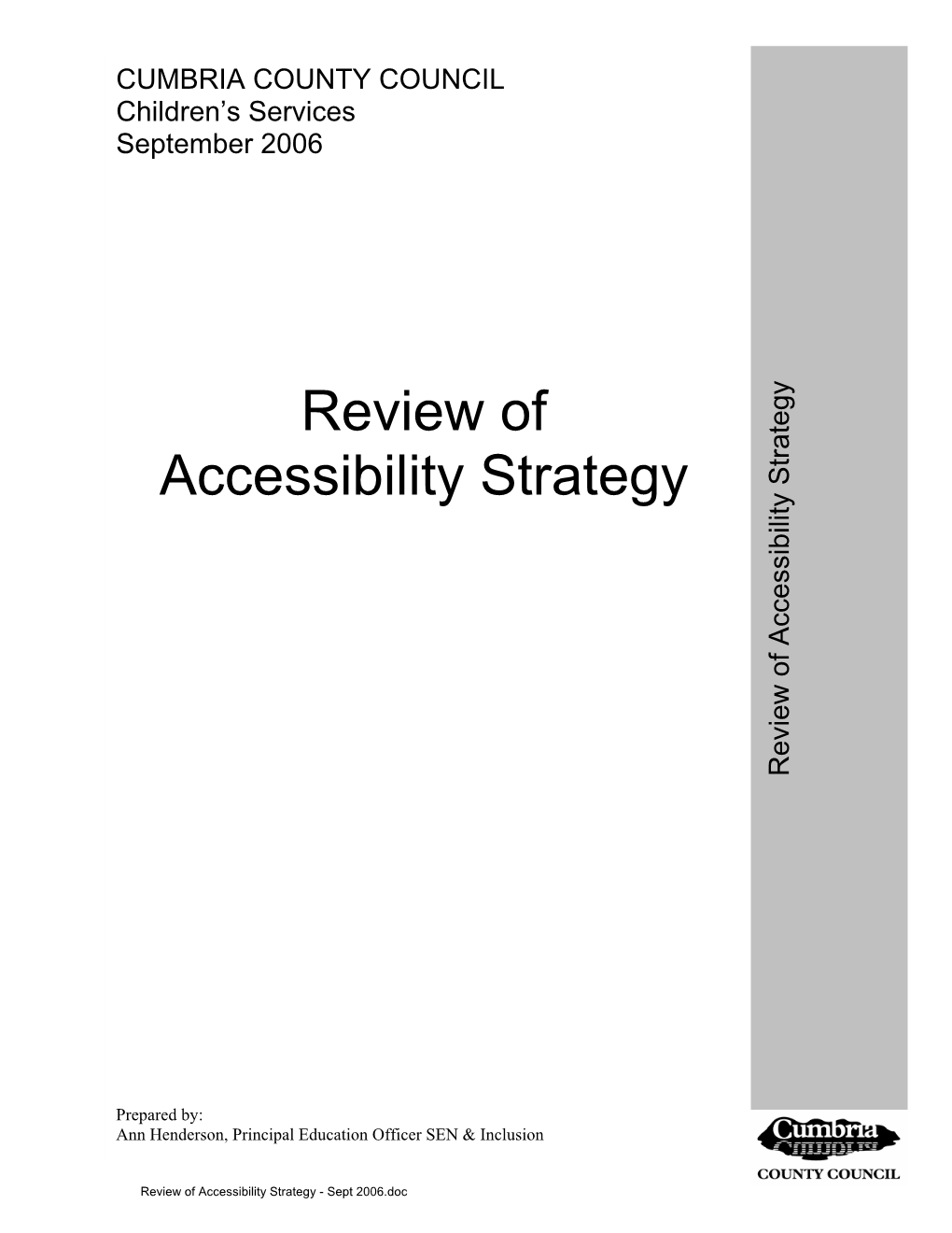 Review of Accessibility Strategy