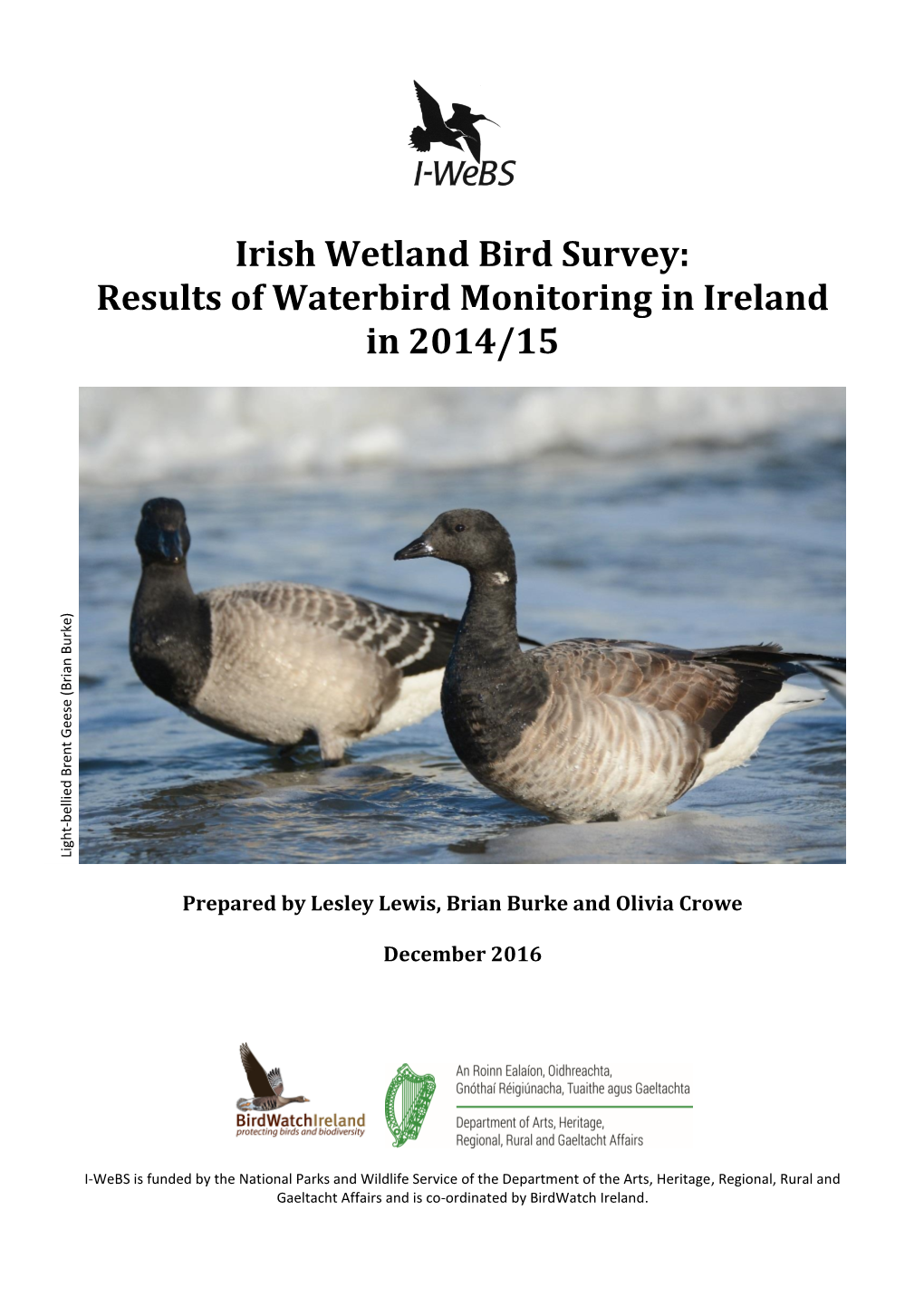 Irish Wetland Bird Survey: Results of Waterbird Monitoring in Ireland in 2001/02