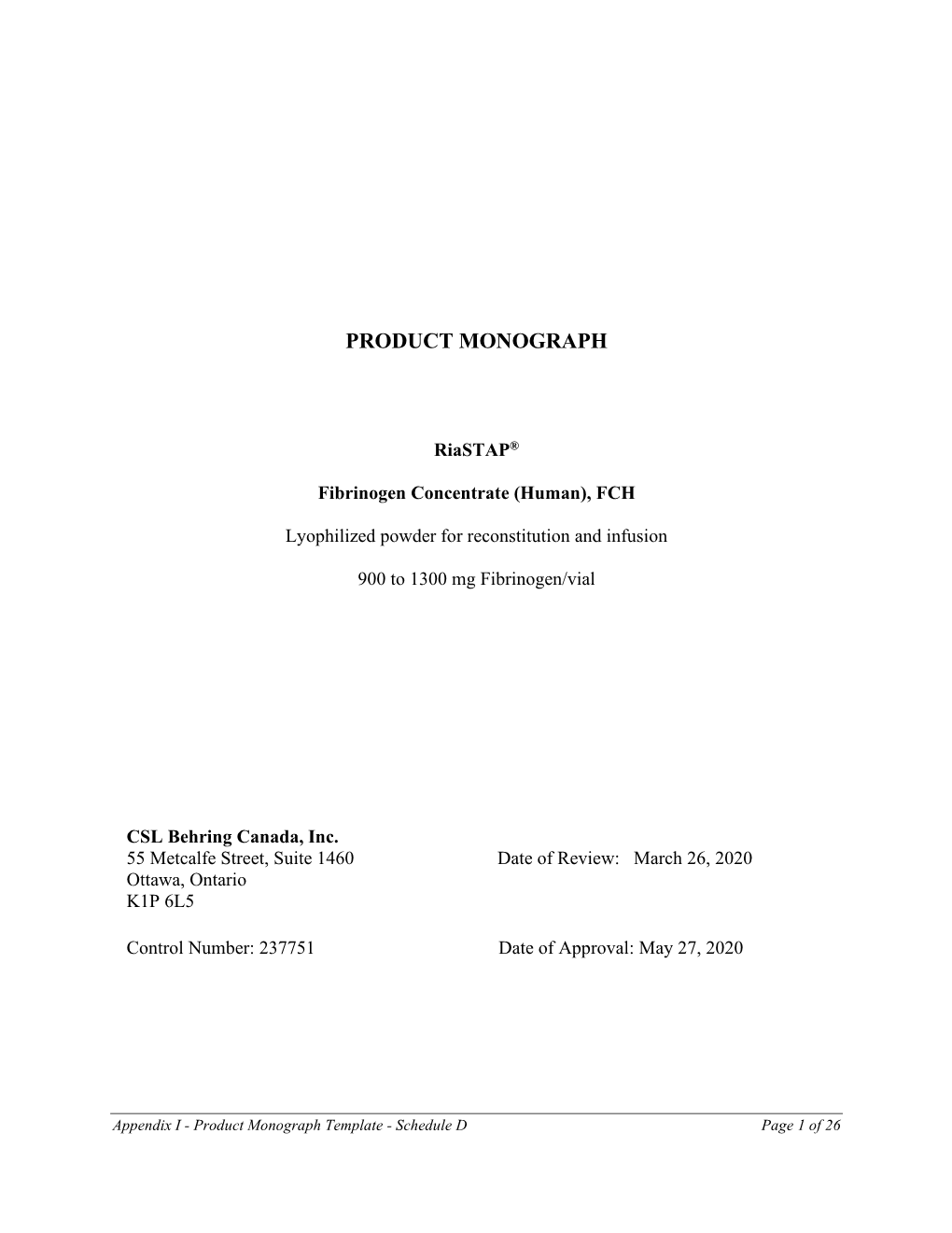 [Product Monograph Template