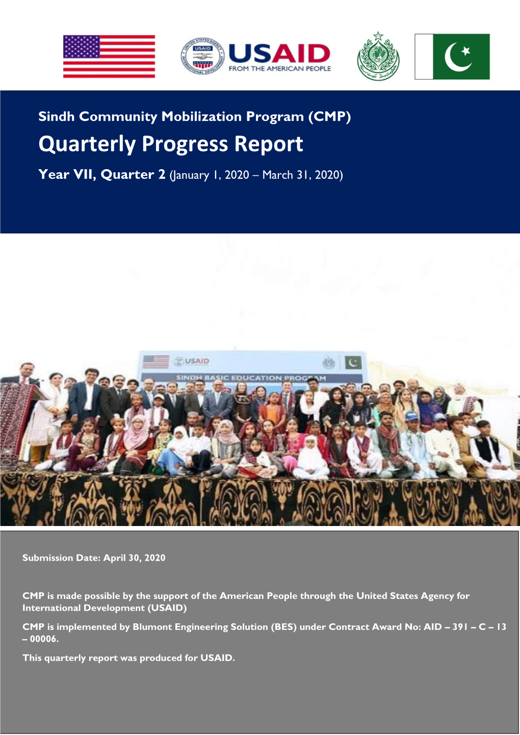 Quarterly Progress Report Year VII, Quarter 2 (January 1, 2020 – March 31, 2020)