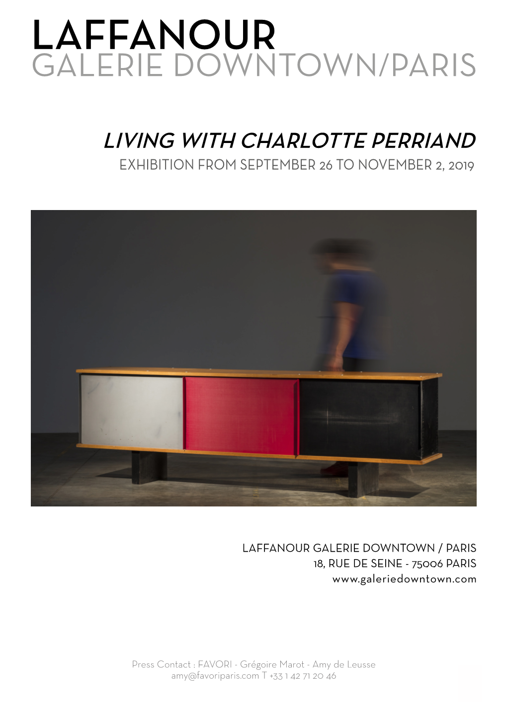 Living with Charlotte Perriand Exhibition from September 26 to November 2, 2019