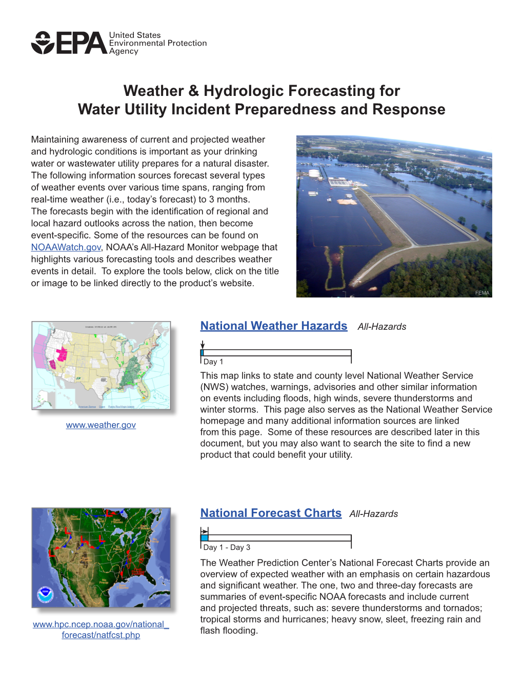 Weather & Hydrologic Forecasting for Water Utility Incident Preparedness