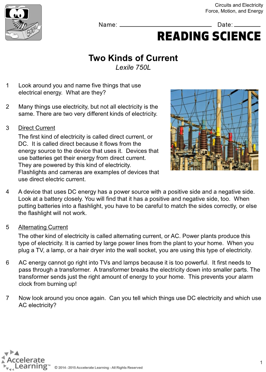 Two Kinds of Current Lexile 750L