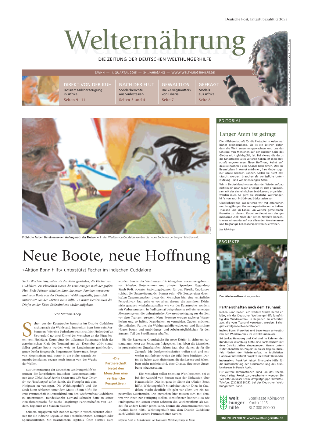 Welternährungwelternährung DIE ZEITUNG DER DEUTSCHEN WELTHUNGERHILFE