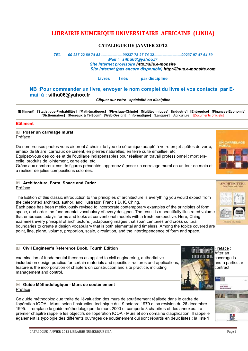 Librairie Numerique Universitaire Africaine (Linua)