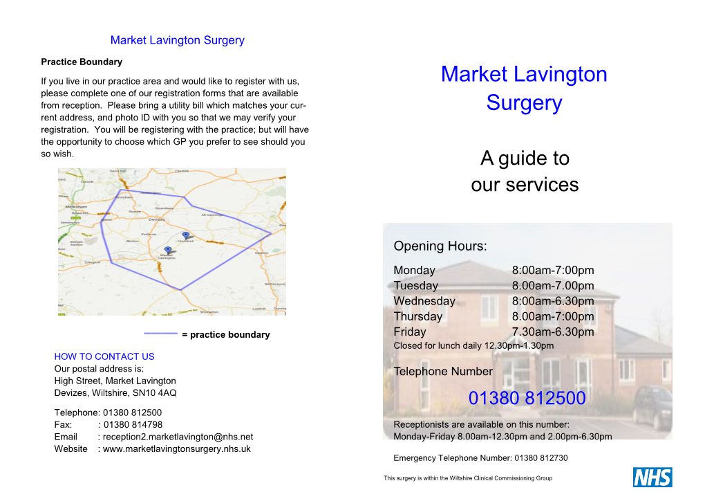 Market Lavington Surgery