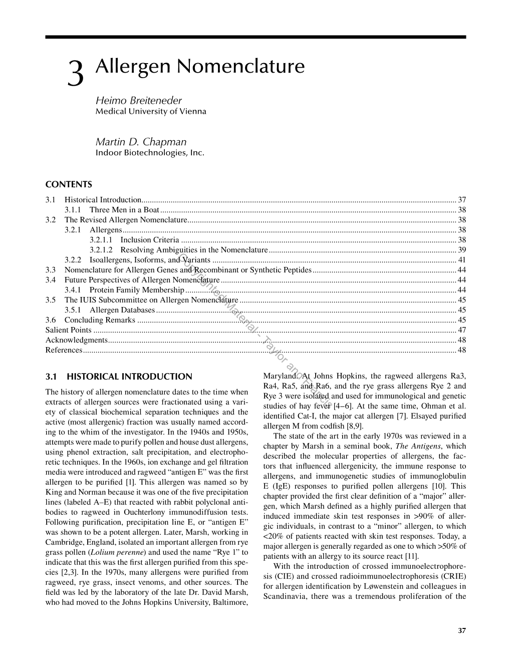 Allergen Nomenclature Heimo Breiteneder Medical University of Vienna