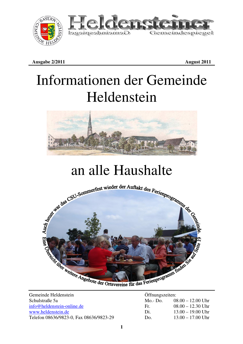 Informationen Der Gemeinde Heldenstein an Alle Haushalte