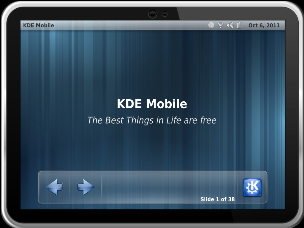 KDE Mobile Oct 6, 2011