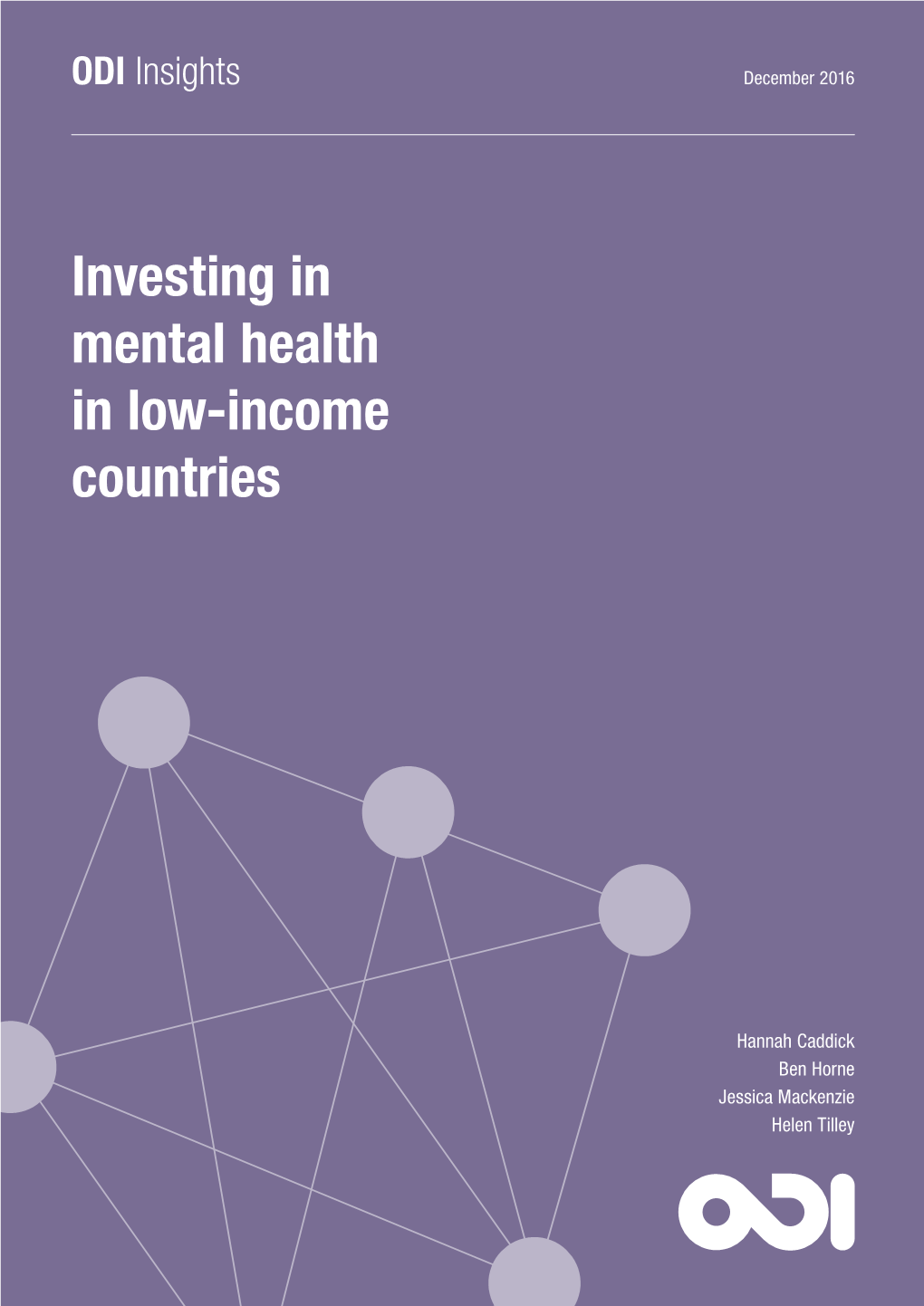 Investing in Mental Health in Low-Income Countries