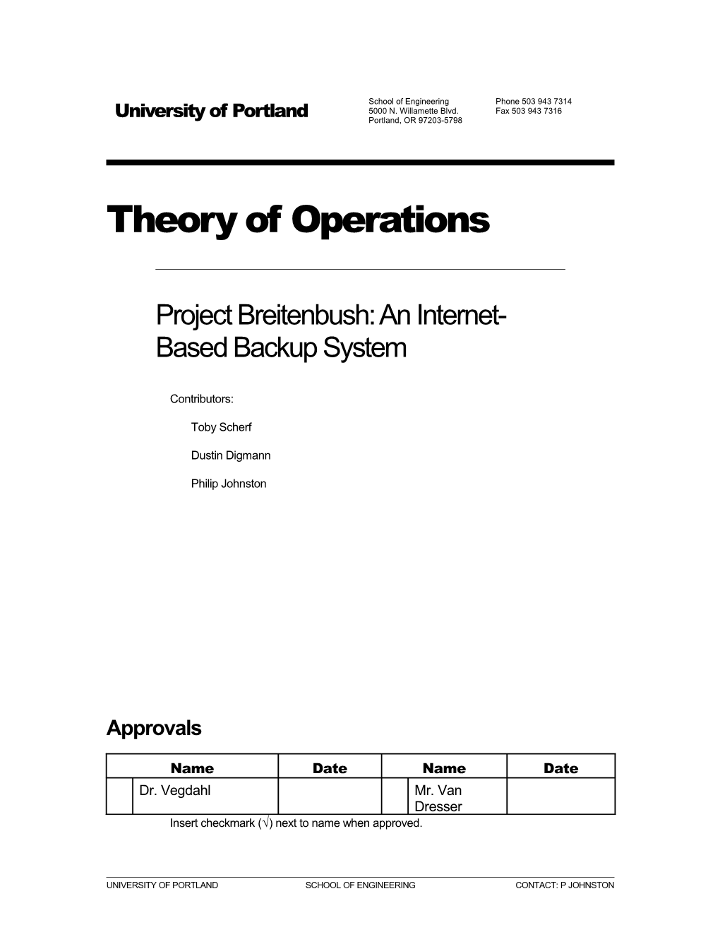 Theory of Operations