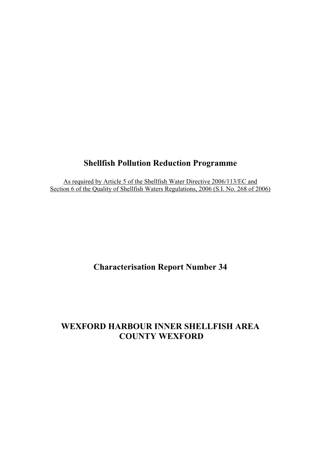 Wexford Harbour Inner Final Characterisation Report