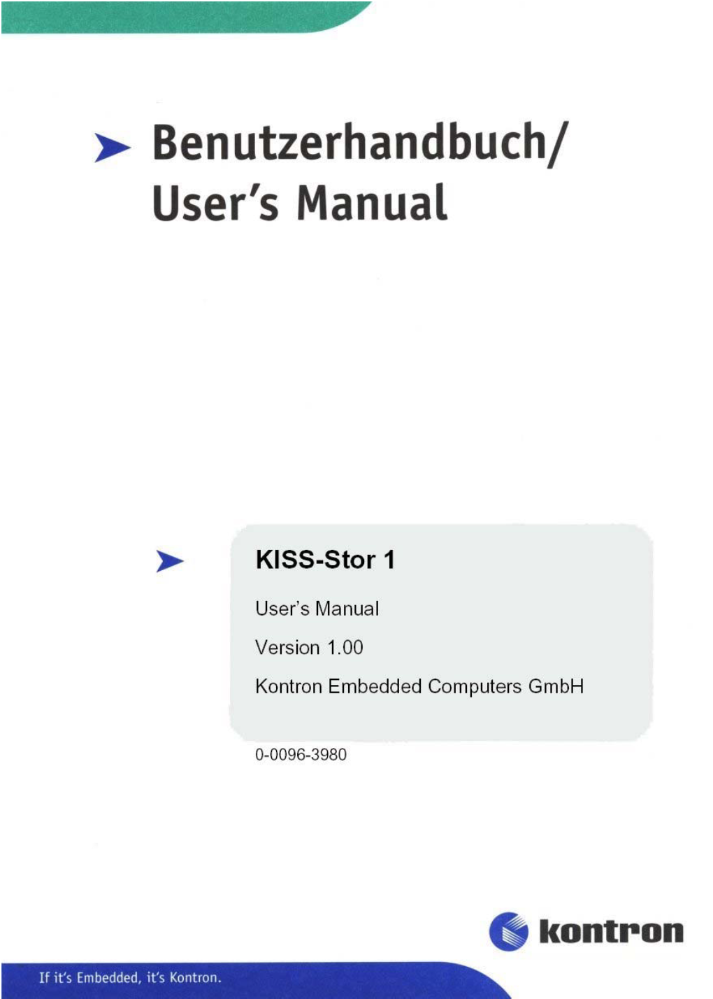 KISS Stor 1 User Manual