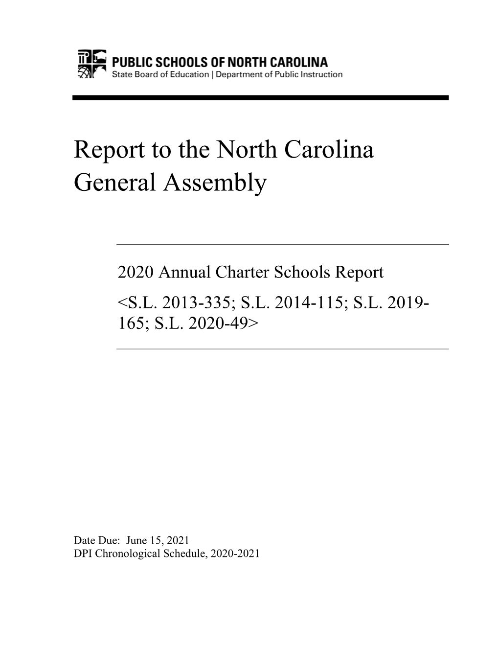 2021 Annual Charter Schools Report