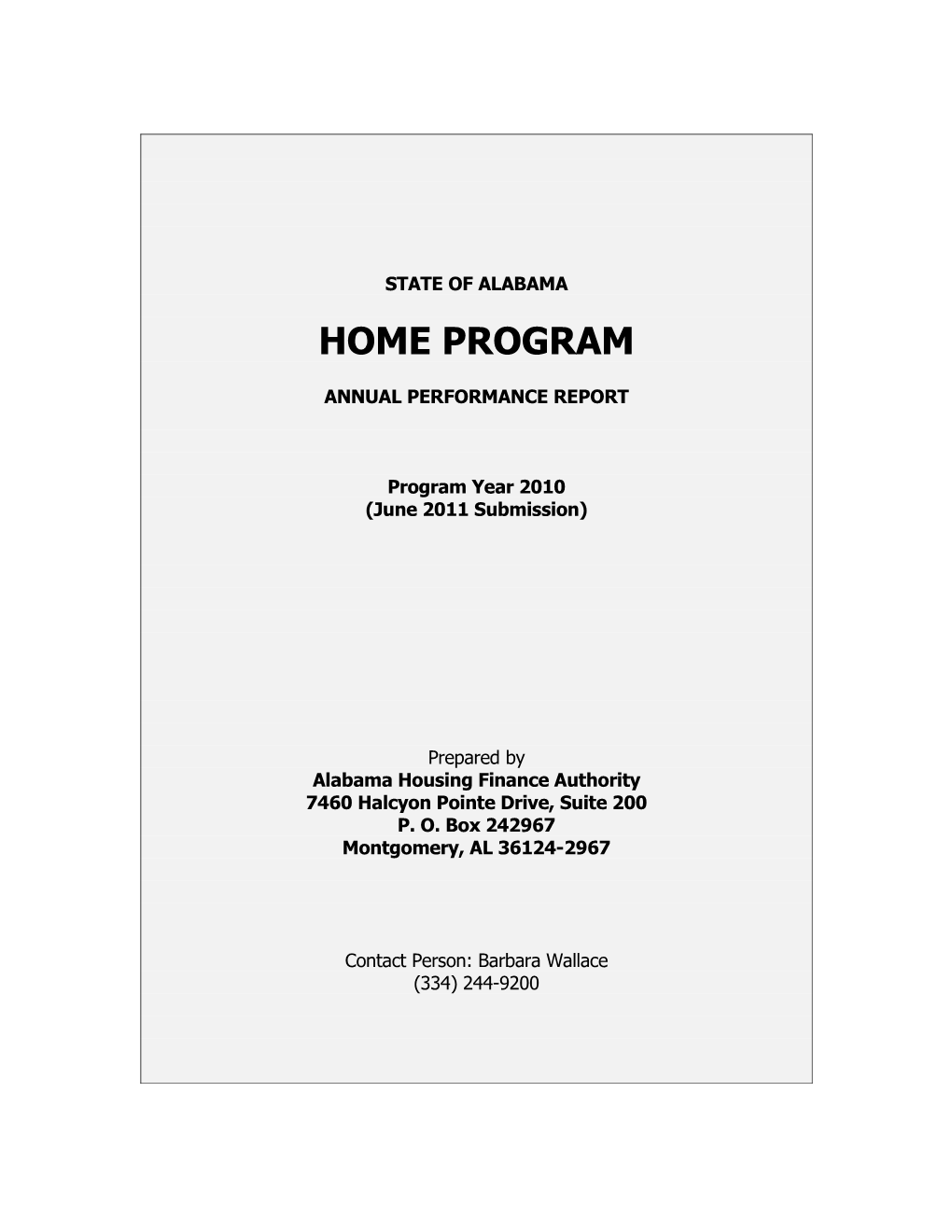 Q. HOME Annual Report