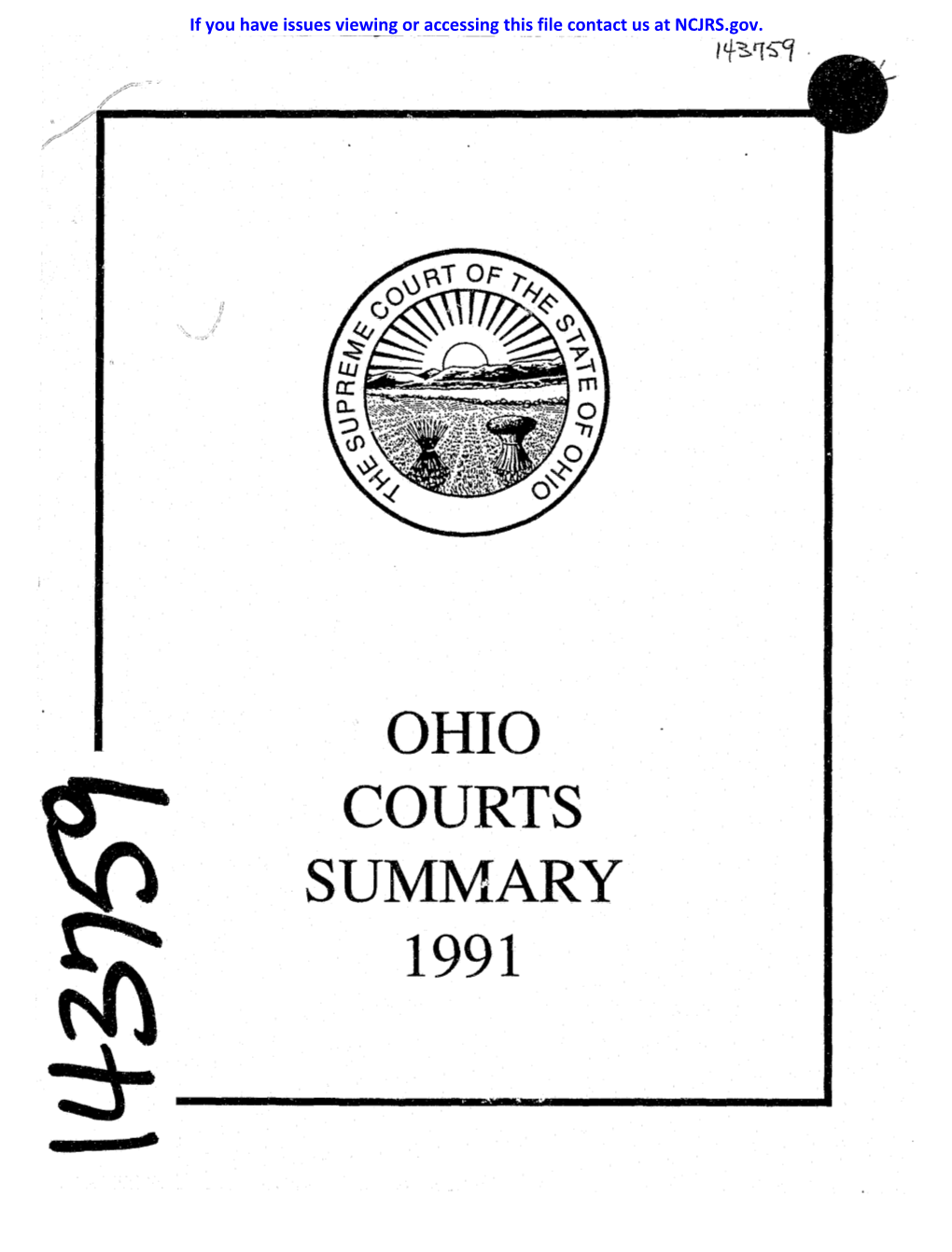 OHIO COURTS SUMMARY 1991 V J