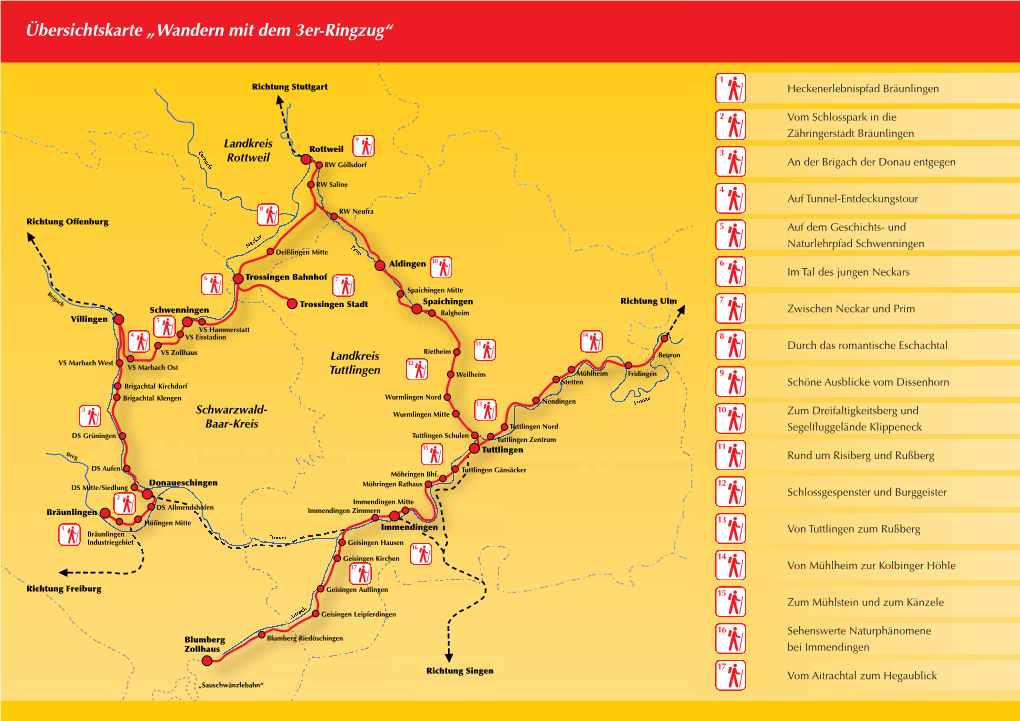 Übersichtskarte „Wandern Mit Dem 3Er-Ringzug“ Inhaltsverzeichnisinhaltsverzeichnis