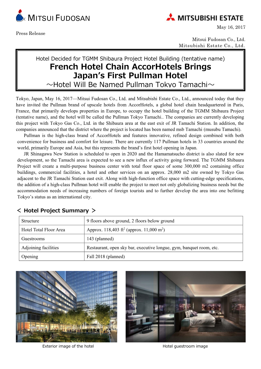 French Hotel Chain Accorhotels Brings Japan's First Pullman Hotel