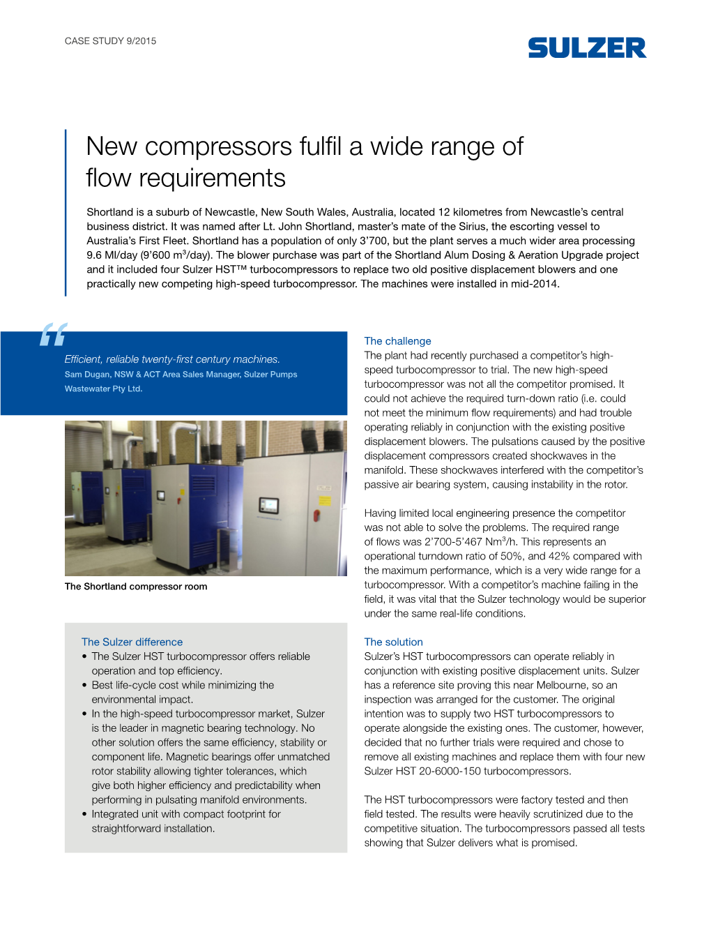 New Compressors Fulfil a Wide Range of Flow Requirements (Pdf)