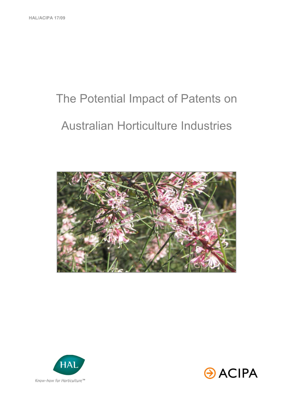 The Potential Impact of Patents on Australian Horticulture Industries