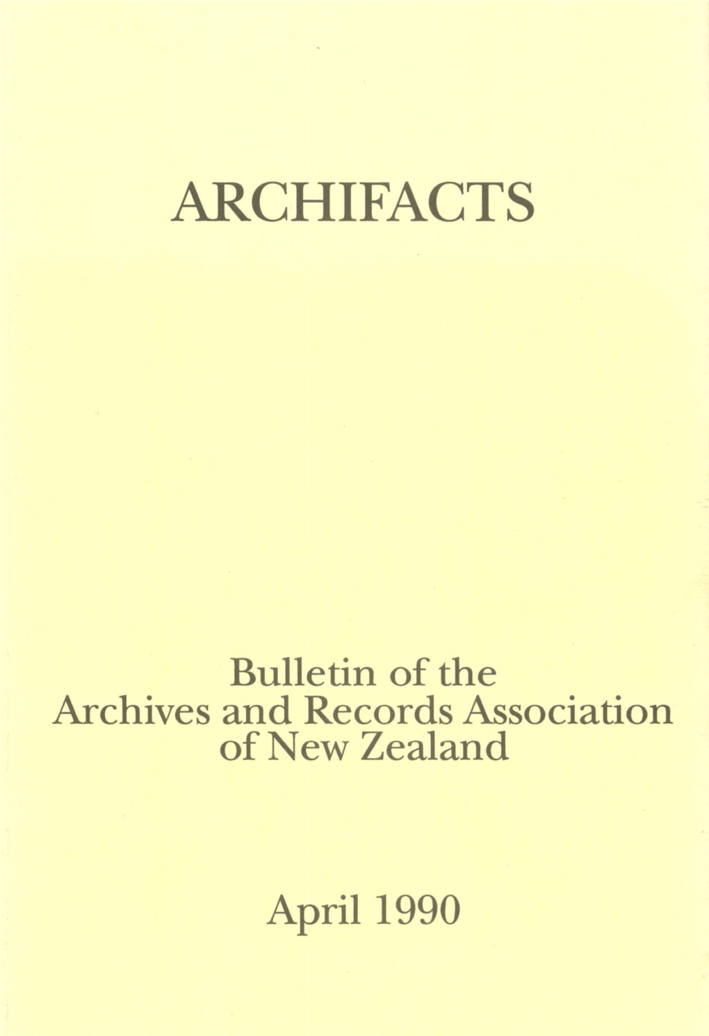 Archifacts April 1990