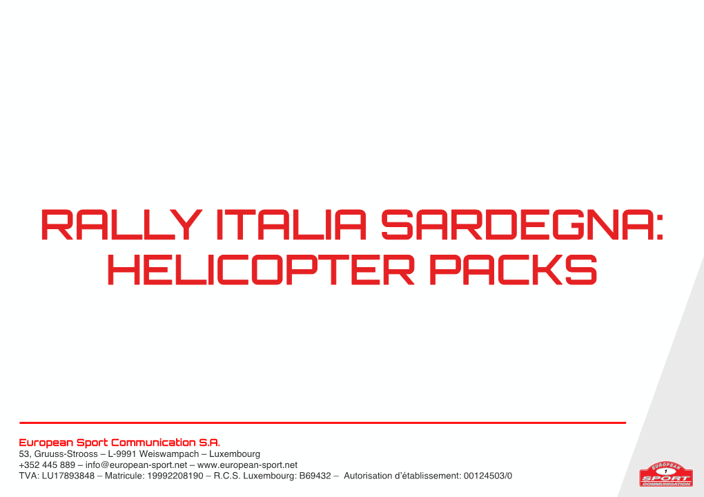 Helicopter Packs