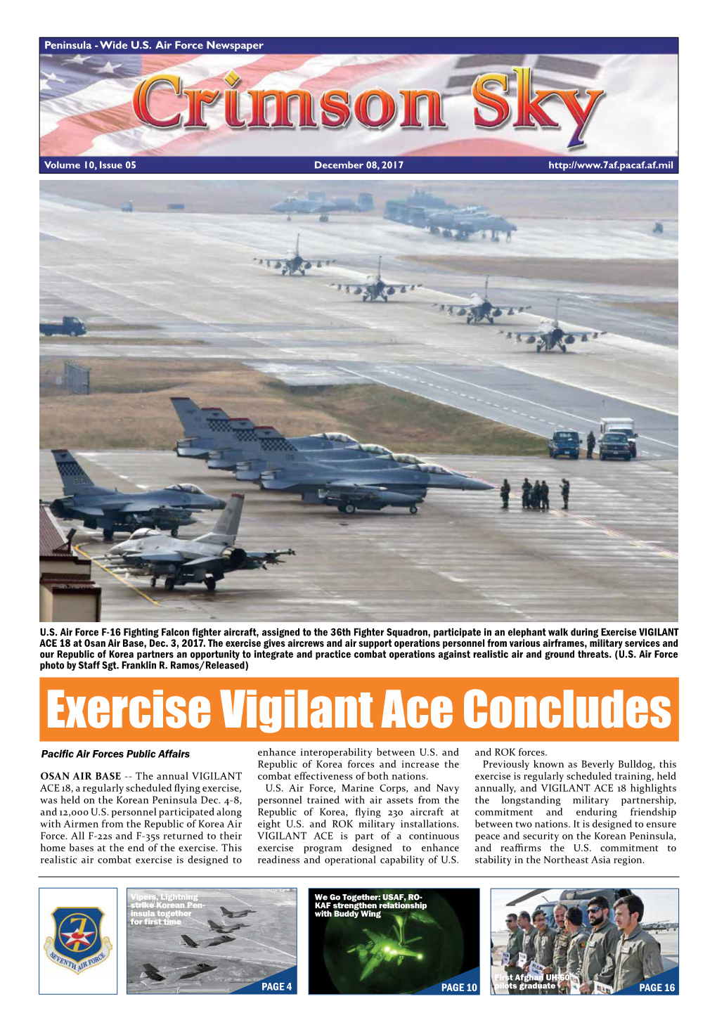 Exercise Vigilant Ace Concludes Pacific Air Forces Public Affairs Enhance Interoperability Between U.S