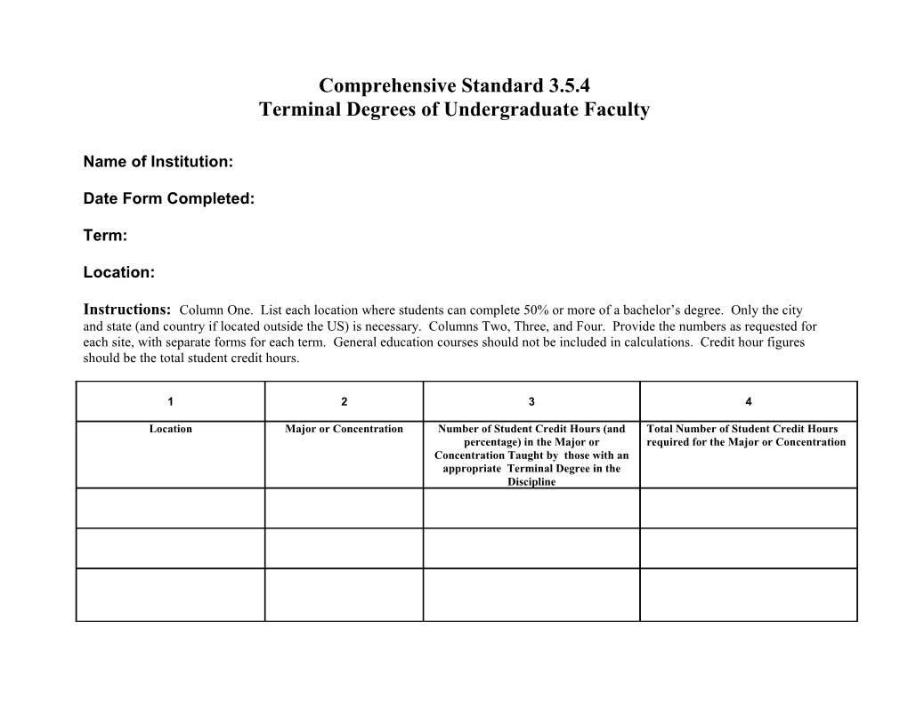 Faculty Roster Form