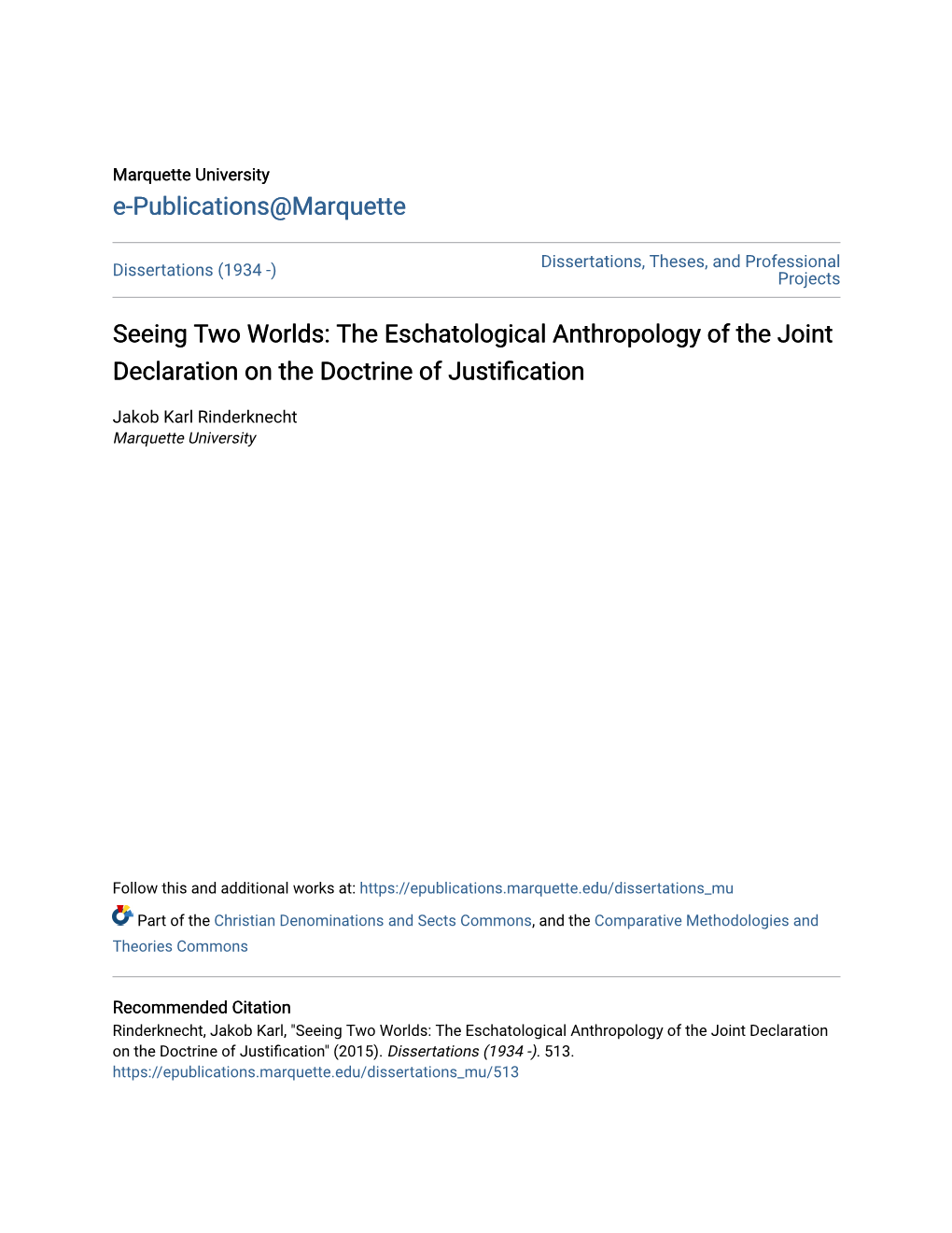 The Eschatological Anthropology of the Joint Declaration on the Doctrine of Justification