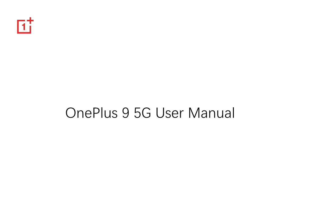 Oneplus 9 5G User Manual