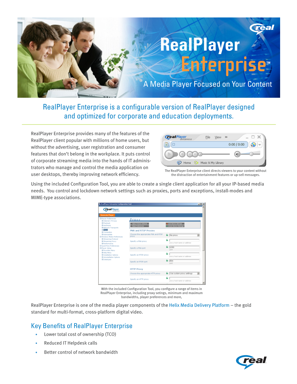 Realplayer Enterprisetm a Media Player Focused on Your Content