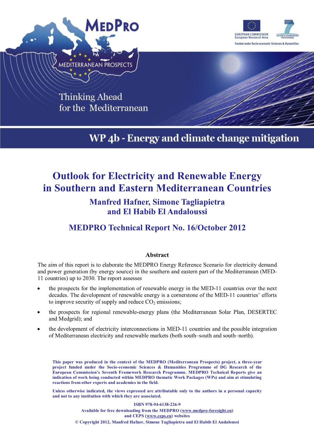 Outlook for Electricity and Renewable Energy in Southern and Eastern