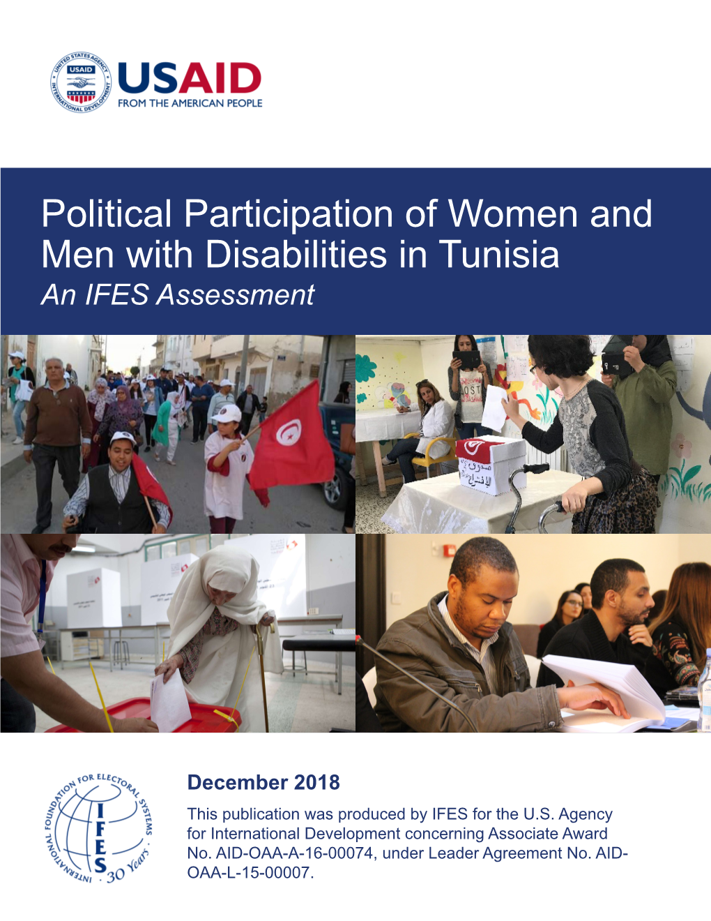 Political Participation of Women and Men with Disabilities in Tunisia an IFES Assessment