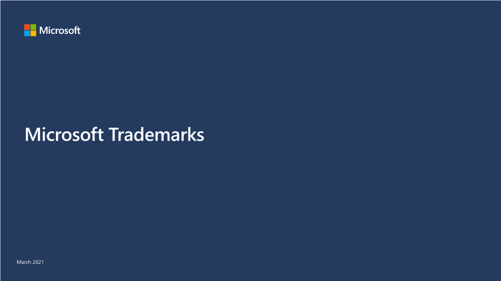 Microsoft Trademarks