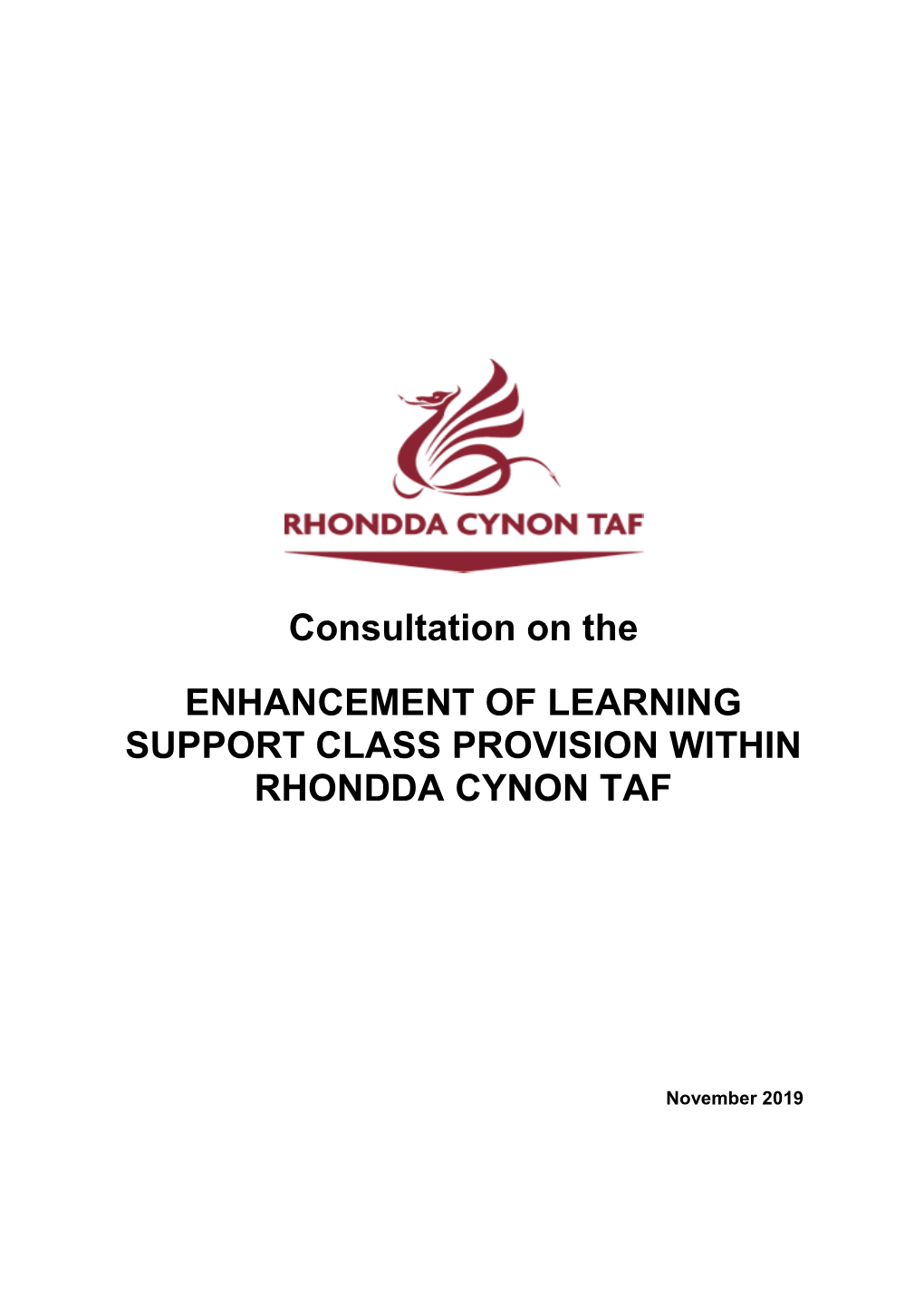 Consultation on the Enhancement of Learning Support Class