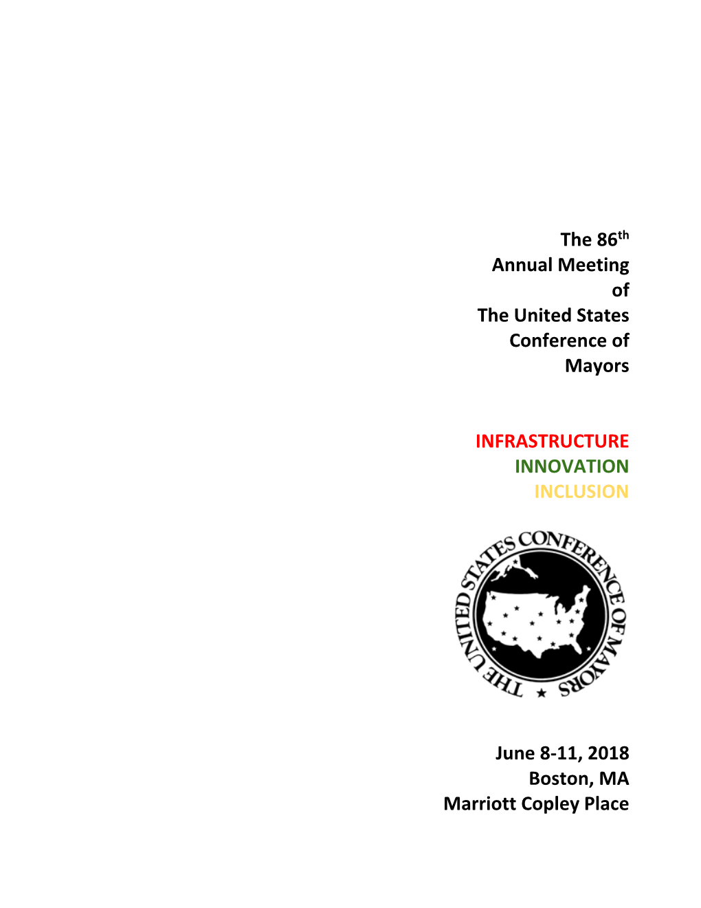 The 86Th Annual Meeting of the United States Conference of Mayors