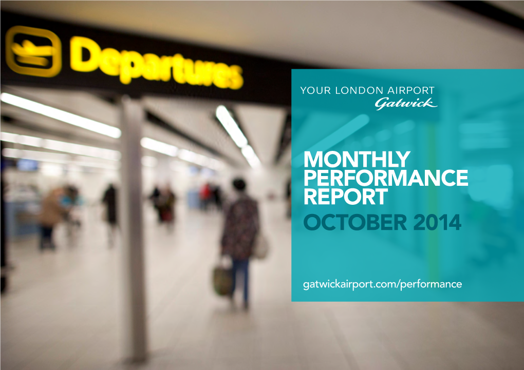 Monthly Performance Report October 2014