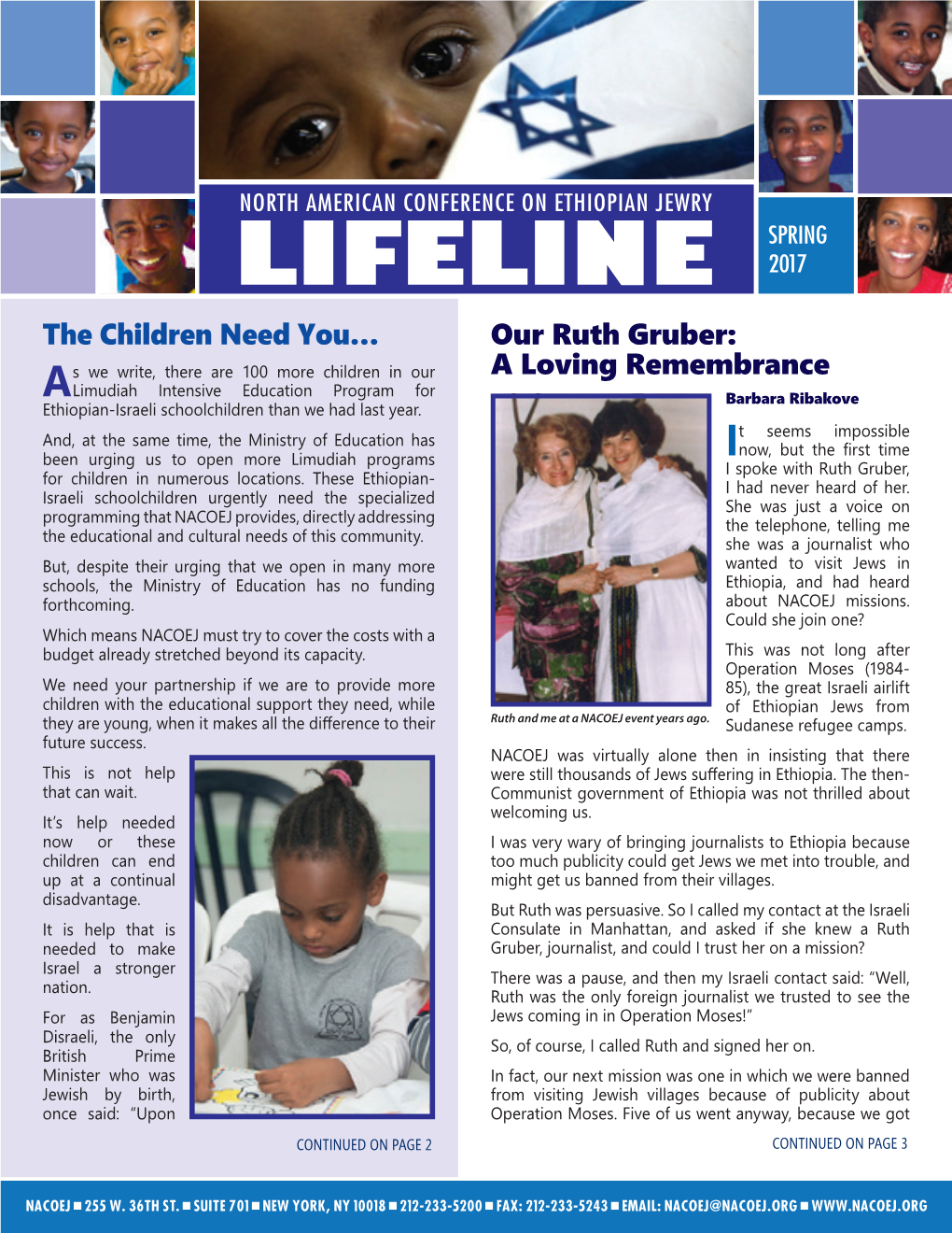 Lifeline: Your Generous Support Today Will Continue to Make a Great Difference in “I Gave the Gift Because When I Heard the Lives and Futures of Ethiopian Jews
