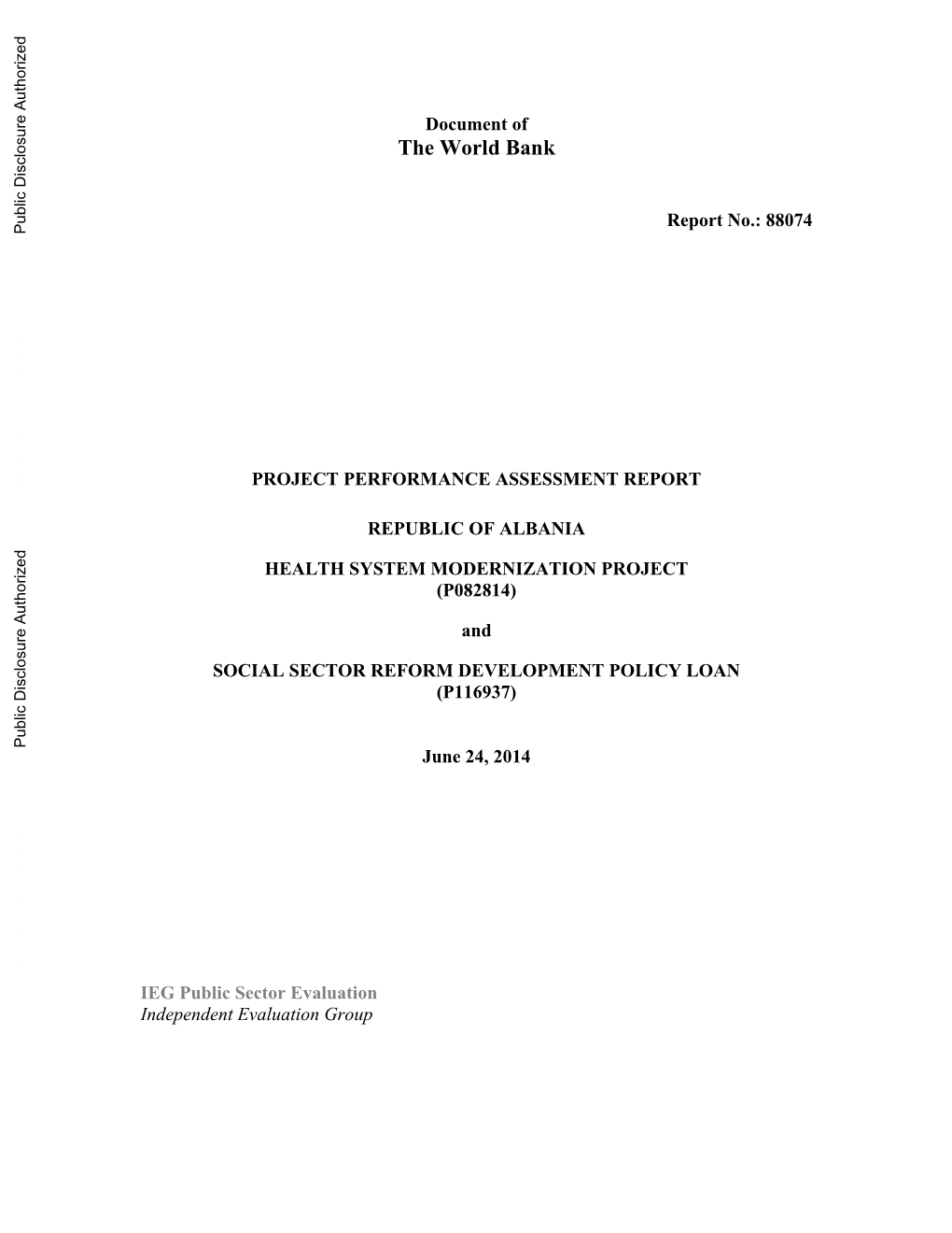 World Bank Document