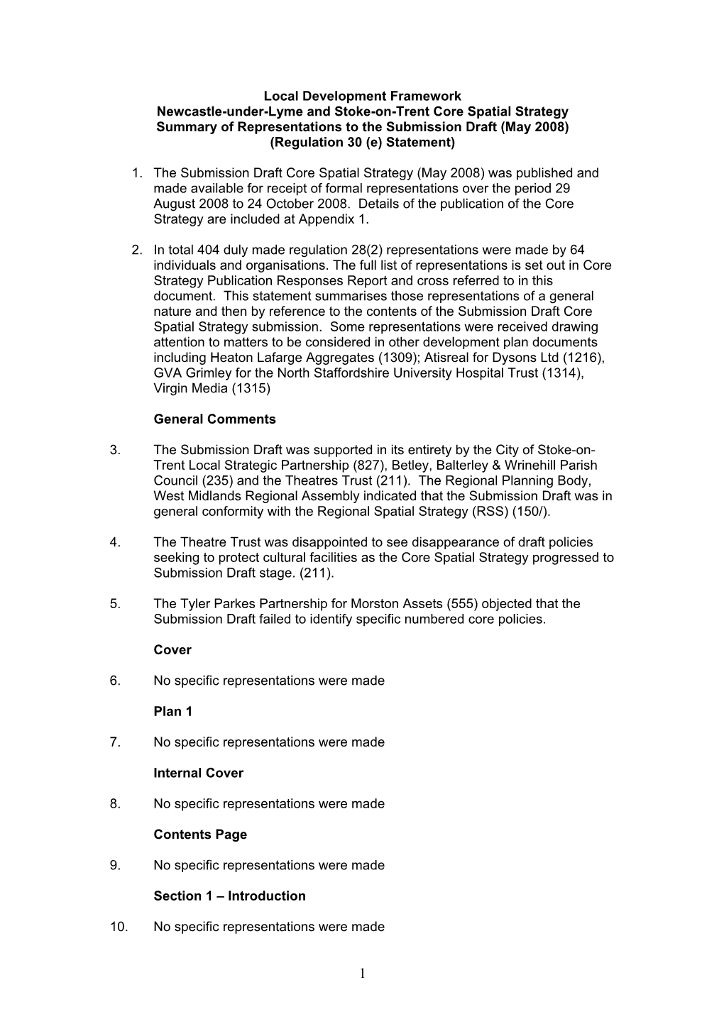 Local Development Framework Newcastle-Under-Lyme and Stoke