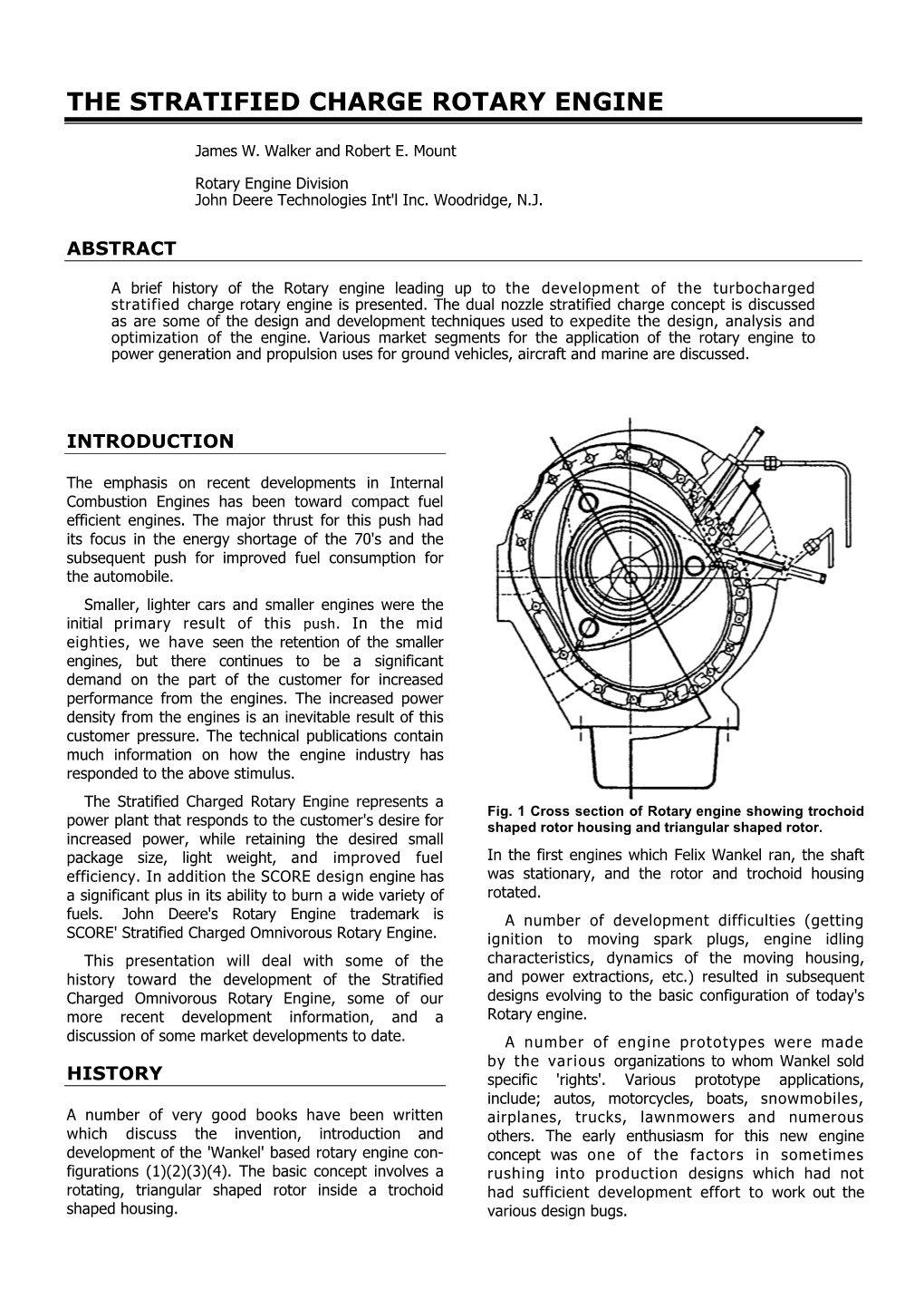 The Stratified Charge Rotary Engine