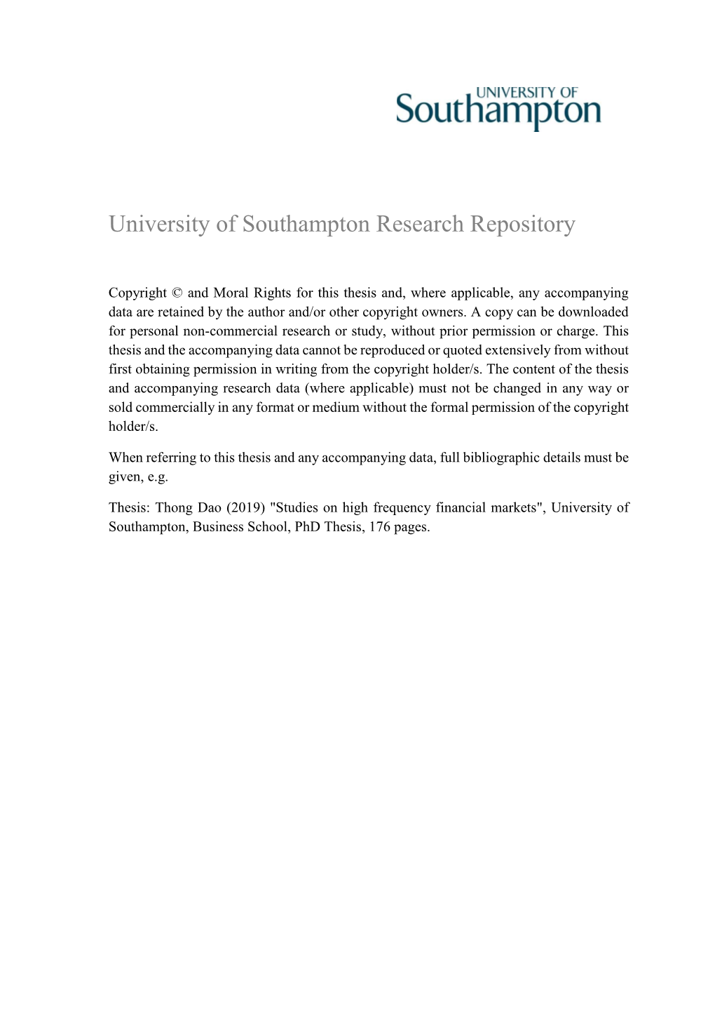 University of Southampton Research Repository