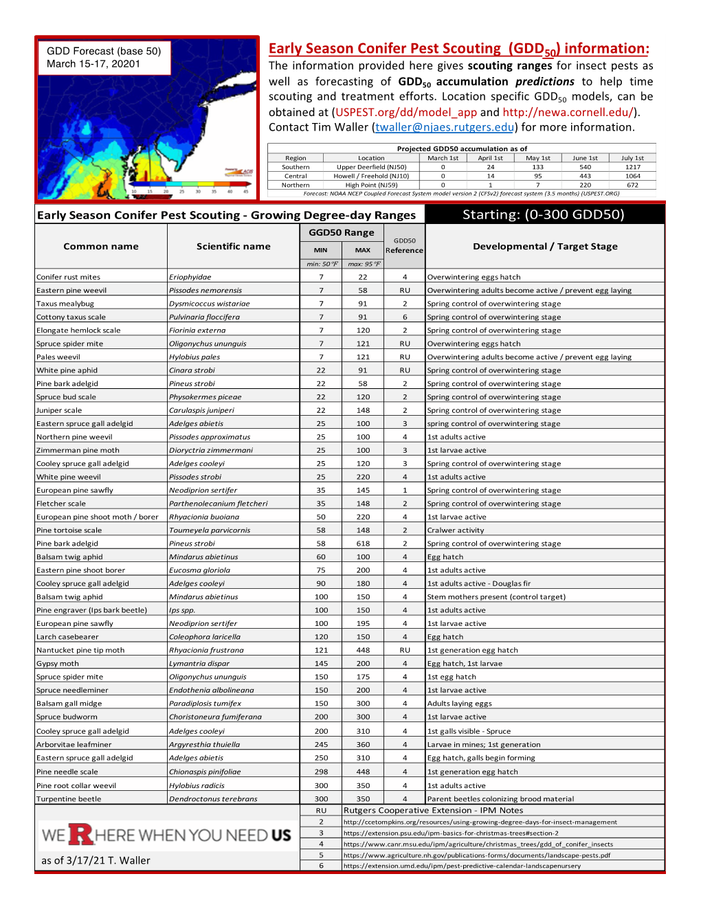 PRINTABLE Early Season Conifer Pest Scouting Guide 0-300