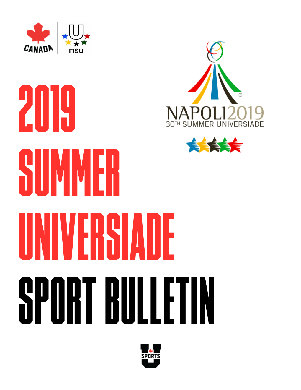 2019 Summer Universiade Sport Bulletin #1